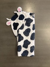 Used Children s Holstein Cow Pattern Hooded Bath Towel