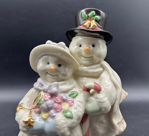 Vintage LENOX Mr. & Mrs. Schneemann Weihnachtsfigur - Bild 5 von 6