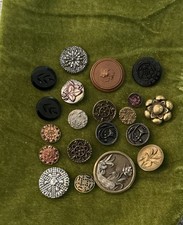 Collezione unica BUTTON 20 bottoni a tema floreale - antichi e vintage 