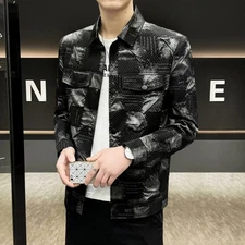 Luxury Men Jacket Fashion Casual Trendy Streetwear High Street Outwear Coat