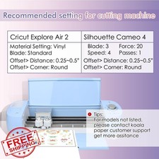 Koala 50 Sheets Inkjet Printable Vinyl Sticker Paper White Glossy