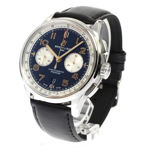 BREITLING PREMIER B01 CHRONOGRAPH 42 NORTON AB0118 42mm SS Bla...