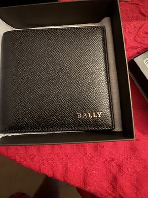 Bally Black Calf Skin Bi-Fold Wallet Brand New. Authentic with Tags