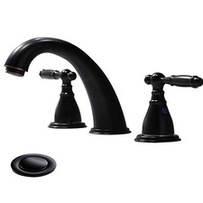 8 Inch 3 Hole Oil Rubbed Bronze Widespread Bathroom Faucet,Lavatory 2 Handles Va