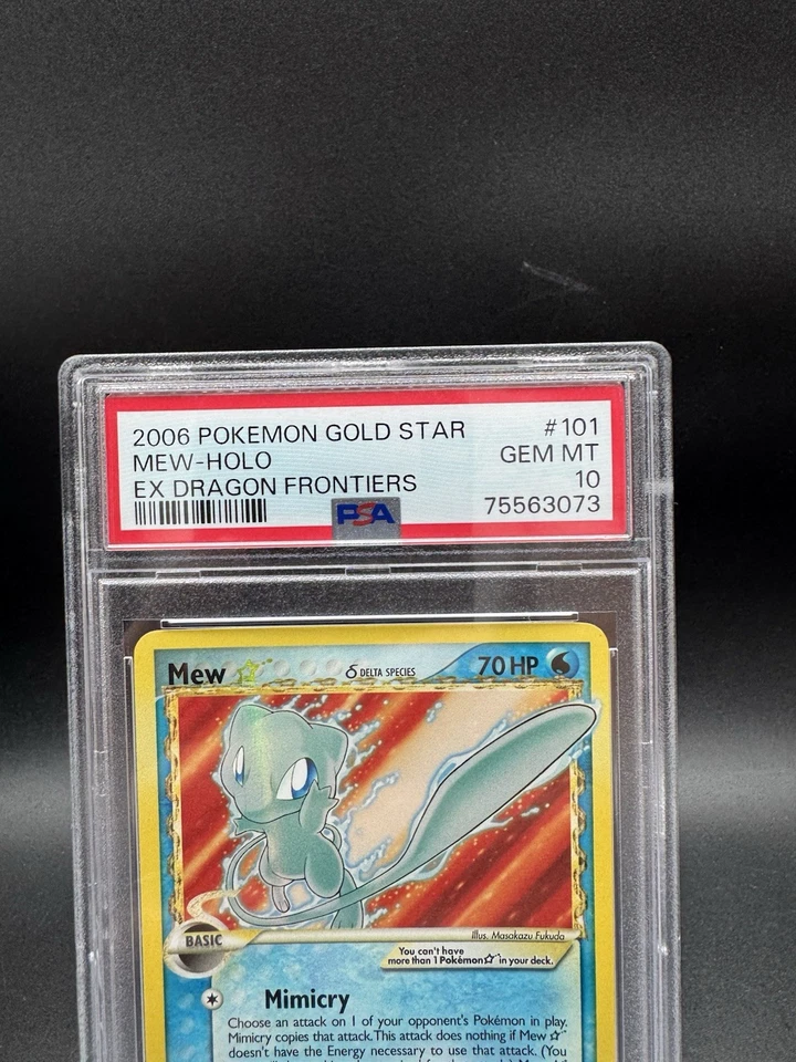 2006 Pokémon Gold Star Mew EX Dragon RARE Frontiers #101 - PSA 10 - GEM MINT - Image 2 of 4