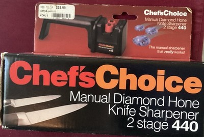 Chef's Choice Manual Diamond Hone Knife Sharpener 2 Stage 440