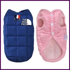 Designer Trendy Dog Clothes Winter Warm Pet Coat Small Medium Dog Face Stereo