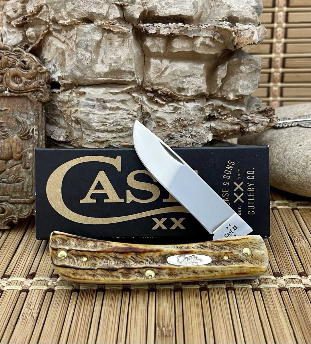 Case XX USA 2026 6.5 Burnt Bone Stag 65310 Sod Buster Jr Pocket