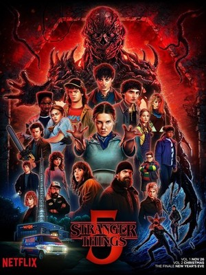 2025 Stranger Things Season 5 Poster 11X17 Eleven Hopper Dustin Mike Lucas  