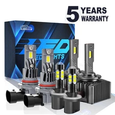 For Cadillac Escalade 2003-2006 LED Headlight Hi/Low Fog Light Bulbs Conversion