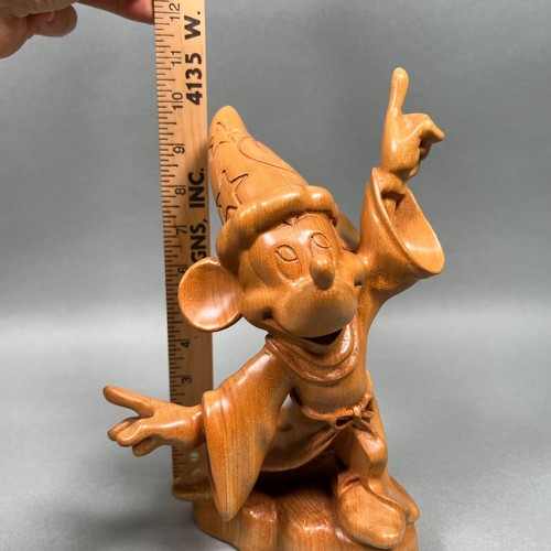 RARO Disney Legno Intagliato Topolino Fantasia Mago Anri #1169/2500 Legno - Foto 19 di 24