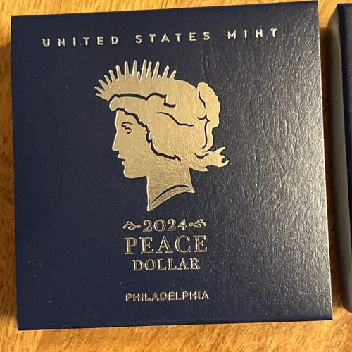2024 P BU Uncirculated Peace US Silver Dollar with Box & COA