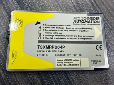TSXMRP064P Schneider Modicon 64K16 RAM Memory Card TSX MRP - 064P - USA