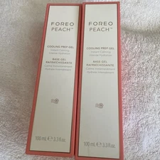 2X FOREO PEACH Cooling Prep Gel 3.3 Oz Instant Calming Hydration  Foreo IPL