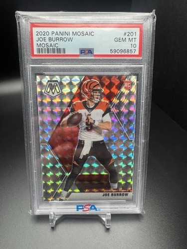 2020 JOE BURROW Panini Mosaic PSA 10 Silver Mosaic Rookie RC Gem Mint Bengals