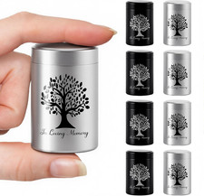 Mini Cremation Urns for Human Ashes Set of 8 Small Sharing Keepsake Urn Aluminum