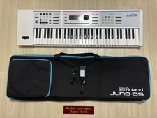 Roland JUNO-DS61W White 61-Key Keyboard Synthesizer with Soft Case and Adapter
