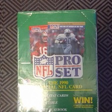 Pro Set 1990 NFL Stat Cards Playbook Sports Trading Card Box - American Football