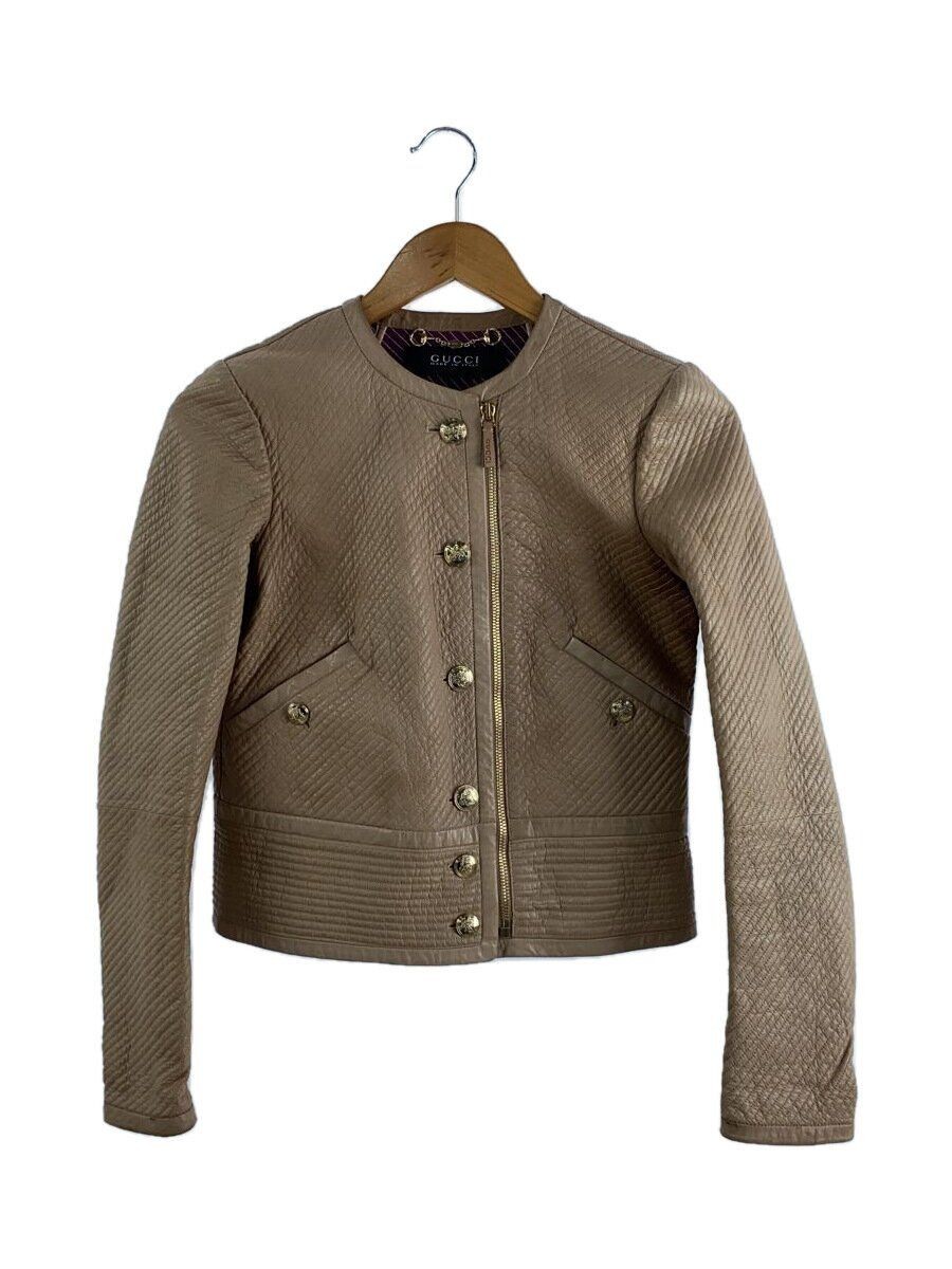 GUCCI XN402 altra giacca 38 pelle di capra beige 284309 usata
