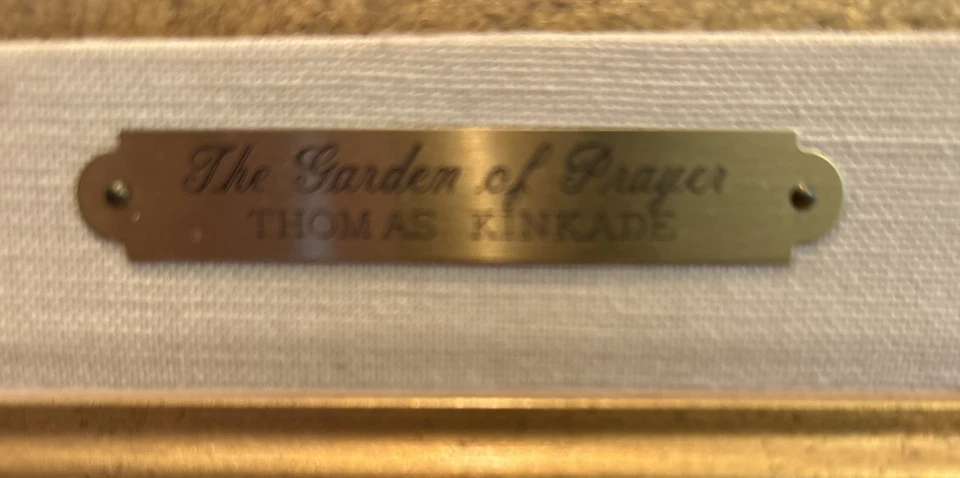 Thomas Kinkade The Garden of Prayer 1654/4950 S/N óleo sobre tela 18x24 - Imagem 4 de 4
