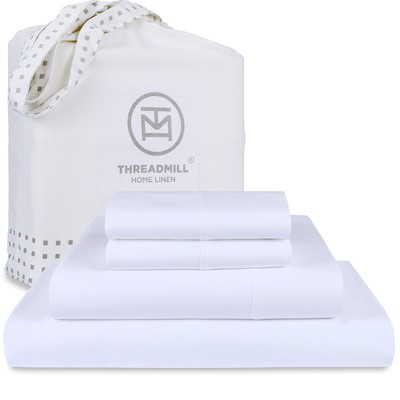 Threadmill 100% Cotton Hypoallergenic/Breathable/Stain-Resistant, 500 Thread ...