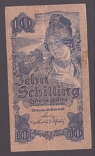 Austria/Austria; P. 114); 10 shillings dated 29.5.1945