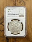 1890-S San Francisco Morgan Silver Dollar $1 NGC MS63