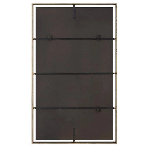 Uttermost Egon Rectangular Contemporary Iron Metal Mirror in Bronze/Gold - Picture 5 of 7