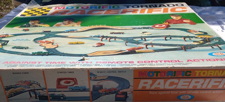 老式摩托车龙卷风赛车理想原装盒装轨道汽车 — 第 3/4 张图片