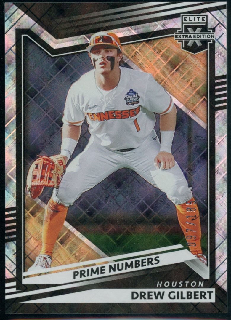 2022 Panini Elite Extra Edition #28 Drew Gilbert Prime Numbers A #/185