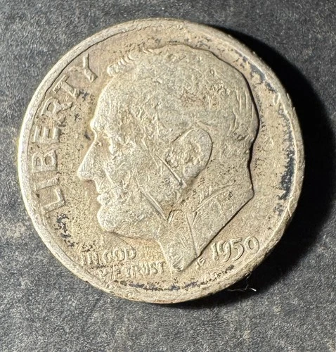 1950-S Roosevelt Dime (Circulated) - (#1078) Very Fine Condition