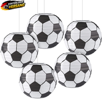 Kesote 5X Lampions FußBall Laterne Papier 12 Zoll Papierlaterne HäNgedeko FüR We