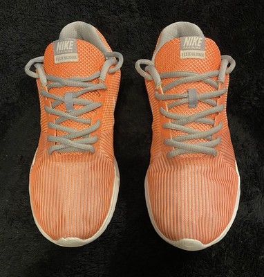 Nike Training Flex Bijoux Women's Running Shoes Orange / Gray / White Sz 8. READ