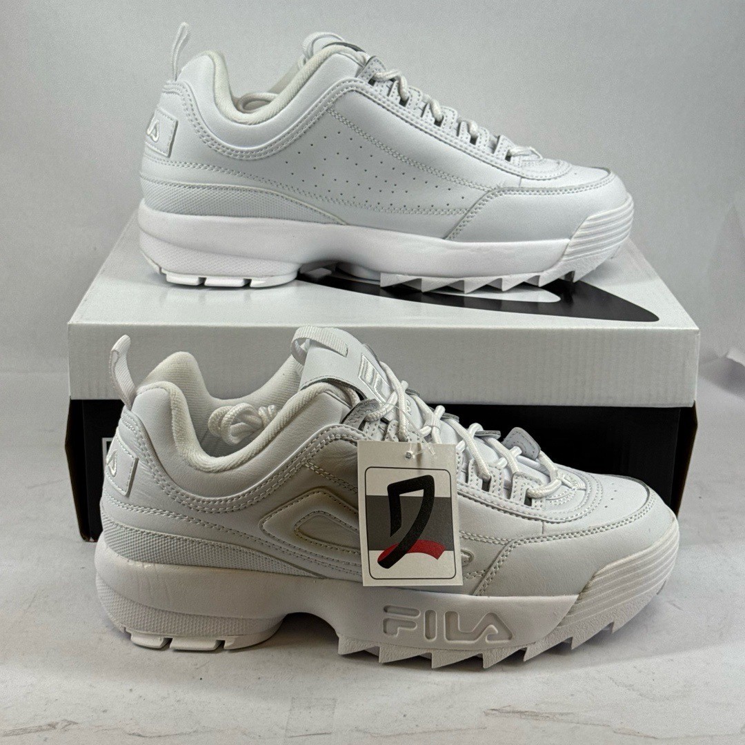 SAOLA Sneakers Fila donna taglia US 9 1 2 bianche suola grossa stile basso 5VF80170 100