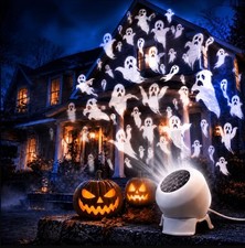 Halloween Projector Lights - Rotating Ghost Decor for Outdoor Yard Indoor Part