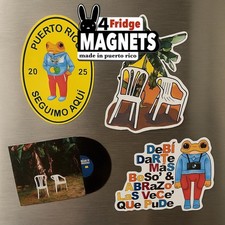 Bad Bunny Puerto Rico Fridge Magnets made in Puerto Rico USA 