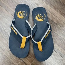 DIESEL Men's Beach Sandals 28cm Unisex Shower Slides Casual Footwear