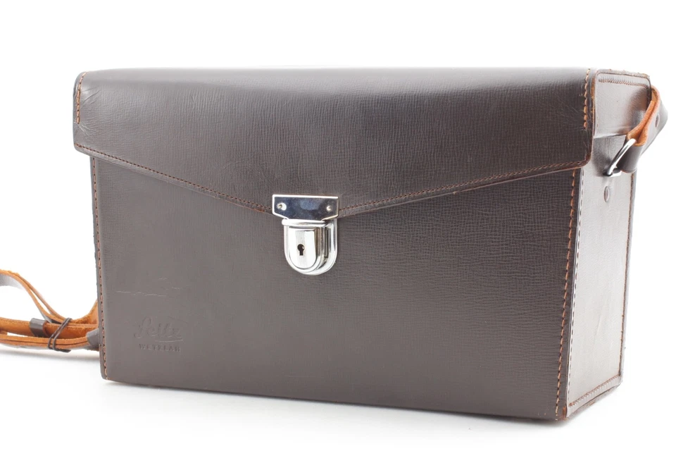 ¡Raro!【Como Nuevo】 Estuche de cuero para cámara Leica Leitz BOLSO para cámara y lente de JAPÓN Foto 3 de 4