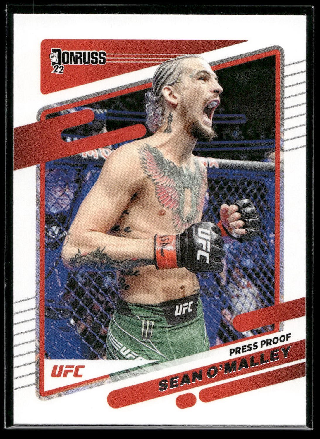 2022 Donruss UFC Sean O'Malley PRESS PROOF SILVER PARALLEL SP Bantamweight #48