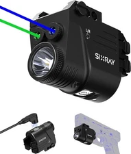 500 Lumen Pistol Blue Green Laser Light Combo, Combo 