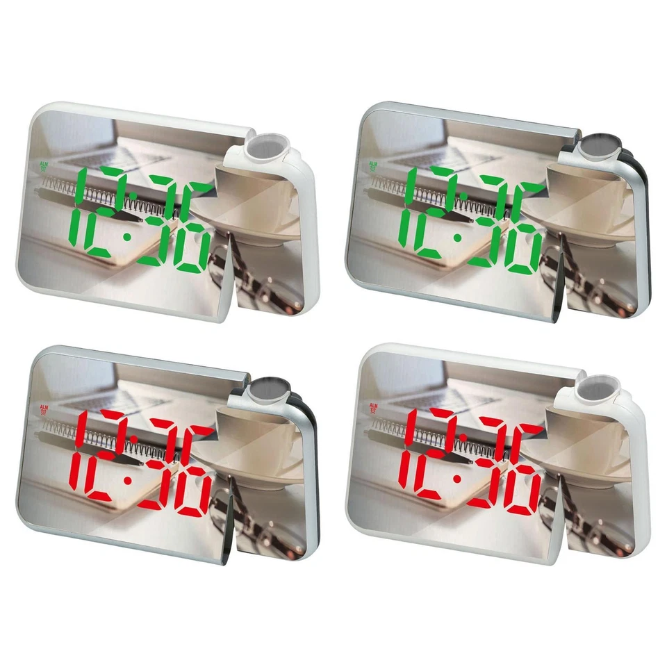 Large Display Projector Alarm Clock Temperature Display Bedside Electronic - Image 1 of 1