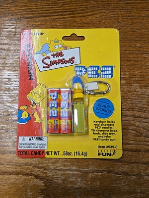 #ad PEZ The Simpsons MARGE Candy Keychain Dispenser Novelty 2001 NEW Refills Works $10.99