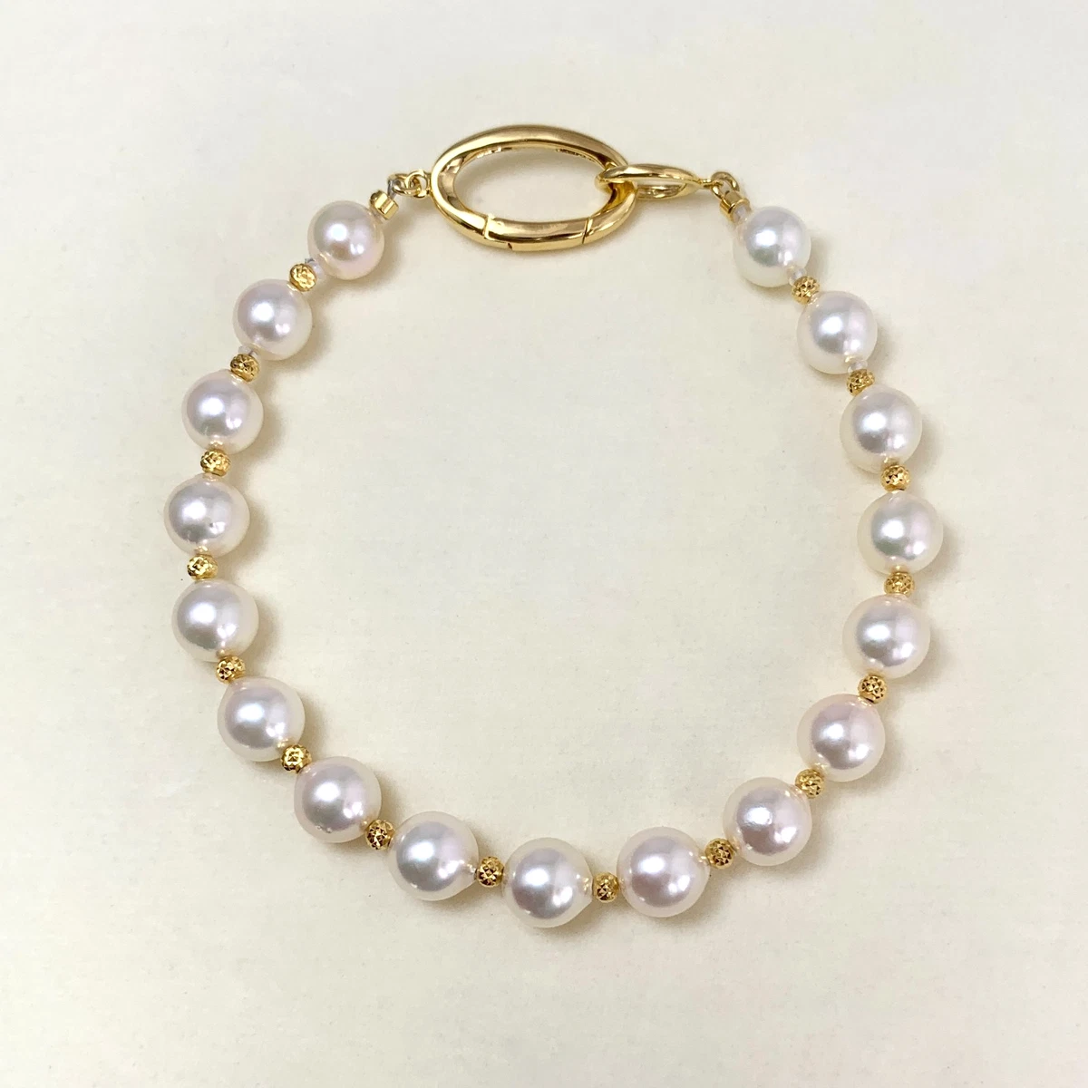 Inateannal Bracciale di perle barocche Bracciale di perle d'acqua dolce bianche Bracciale di perle d'argento Bracciale di perle minimalista vintage Bracciale di perle simulate