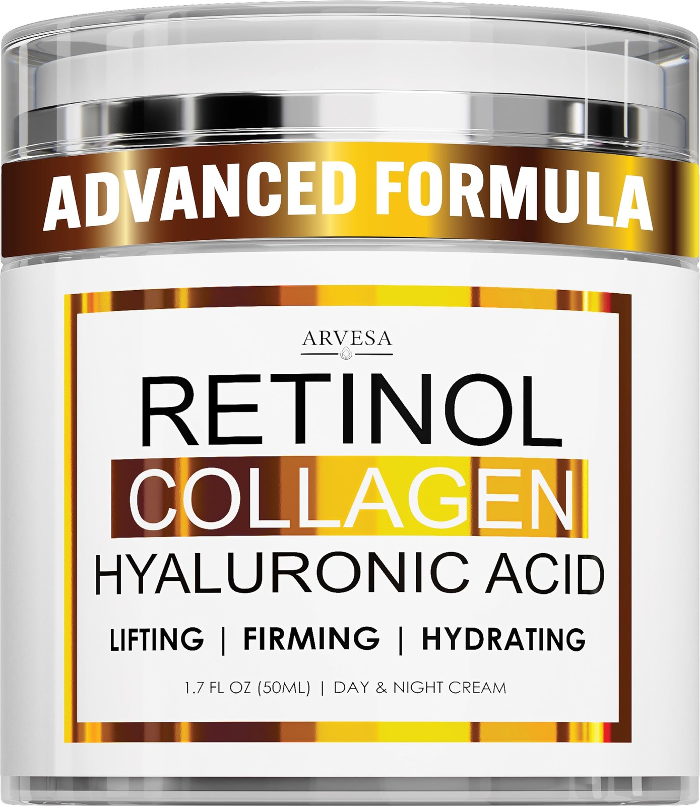 Retinol Cream for Face with Collagen and Hyaluronic Acid - Anti Aging Wrinkle...