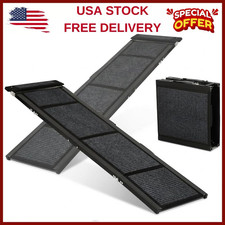 71x20/71X17/63x20/63x17 Portable Non-Slip Extra Wide Quad-Fold Folding Dog Ramp