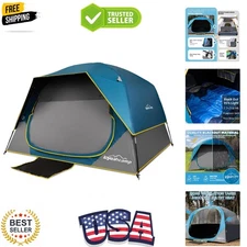 Lightweight Waterproof 4-Person Tent - Modern Blackout Design for Adventure