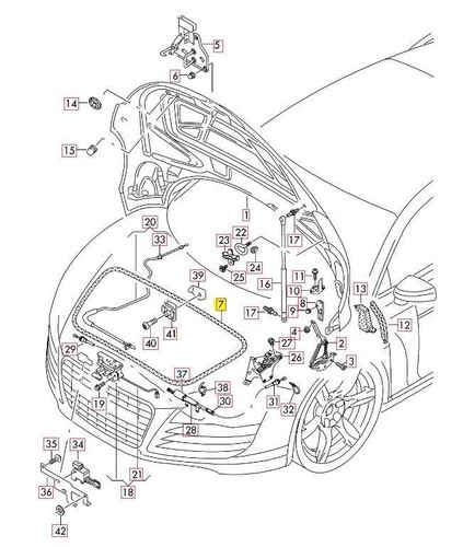 AUDI R8 (2007-2015) Front Frunk Bonnet Lid Seal Genuine 420823731A | eBay