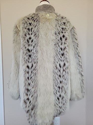 Vtg Monterey Womens Faux Fur Lynx Coat Size 18 Jacket Mob Wife Old Money 90s 80s - Picture 6 of 16