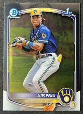 Luis Pena 2025 Bowman Chrome 1st Prospect Brewers #BCP-38