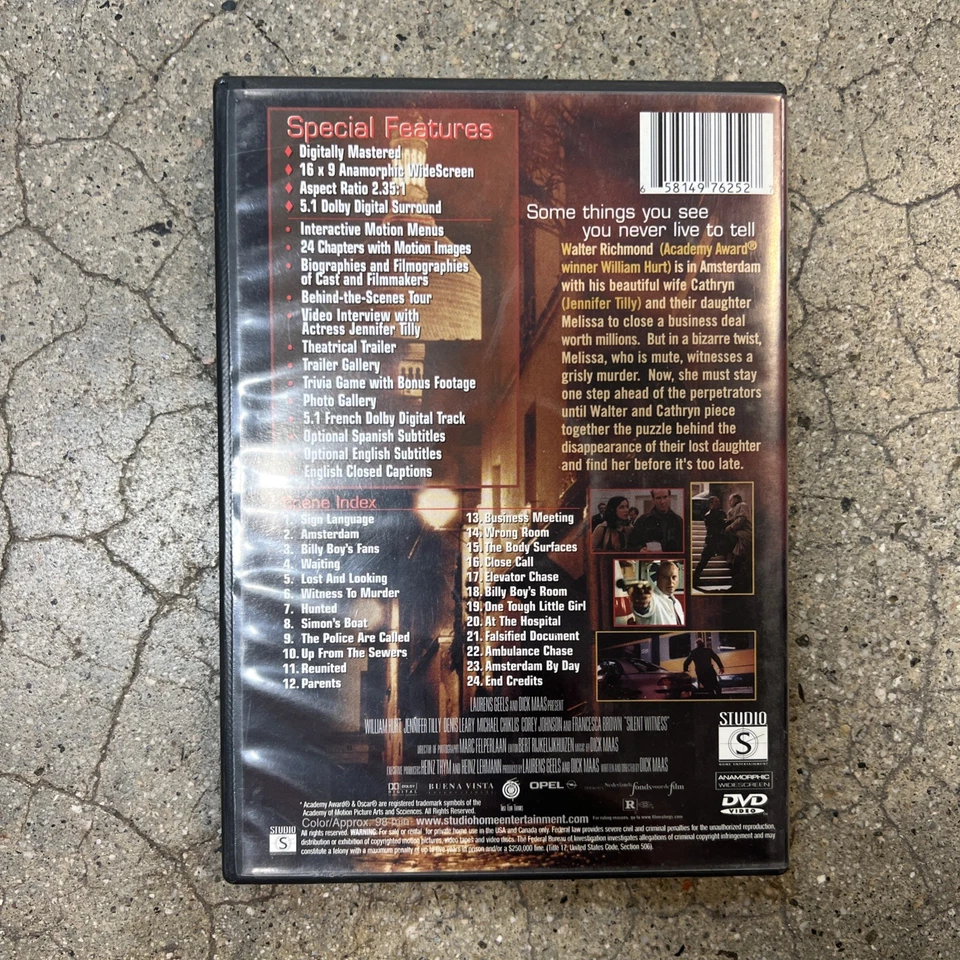 Silent Witness 1999  DVD William Hurt Jennifer Tilly Denis Leary Scratch Free - Imagem 2 de 4